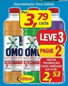 Supermercados Guanabara Desinfetante Omo 500ml oferta