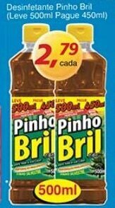 Supermercados Guanabara Desinfetante Pinho Bril Leve 500ml Pague 450ml oferta