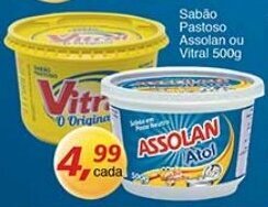 Sabao Pastoso Assolan ou Vitral 500g