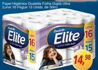 Supermercados Guanabara Papel Higiénico Dualette Folha Dupla Ultra (Leve 16 pague 15 unids. de 30m) oferta