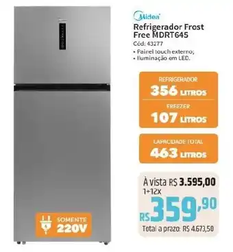 Deltasul Midea Refrigerador Frost Free MDRT645 oferta