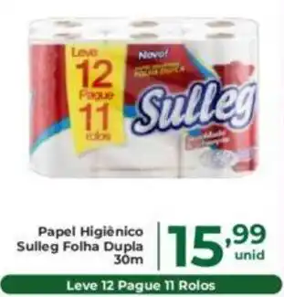 Comercial Esperança Papel Higiênico Sulleg Folha Dupla 30m oferta