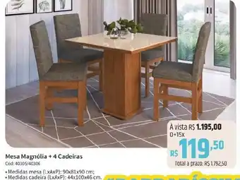 Deltasul Mesa Magnólia + 4 Cadeiras oferta