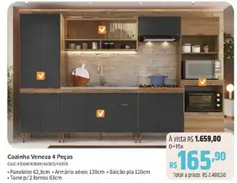 Deltasul Cozinha Veneza 4 Peças oferta