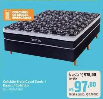 Deltasul Colchão Mola Casal Sonic + Base p/ Colchão oferta