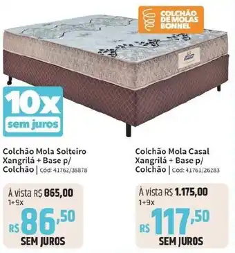 Deltasul Colchão Mola Solteiro Xangrilá + Base p/ Colchão cód: 41762/38878 oferta