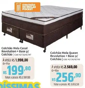 Deltasul Colchão Mola Casal Revolution + Base p/ Colchão Cód: 42733/42747 oferta