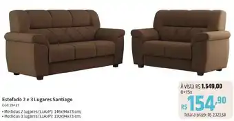 Deltasul Estofado 2 e 3 Lugares Santiago oferta