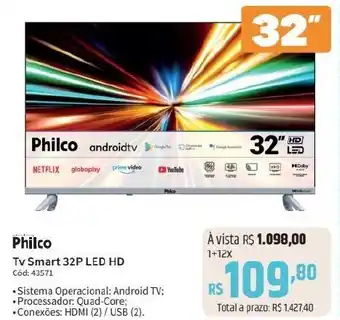 Deltasul Philco Tv Smart 32P LED HD oferta