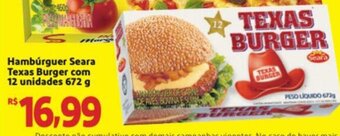 Extra Supermercado Hamburguer Seara Texas Burger com 12 unidades 672g oferta