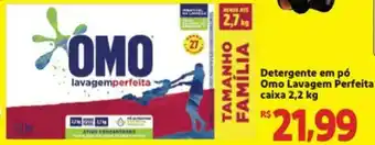 Extra Supermercado Detergente em Po Omo Lavagem Perfeita caixa 2.2kg oferta