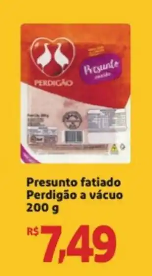 Extra Supermercado Presunto fatiado Perdigao a vacuo 200g oferta