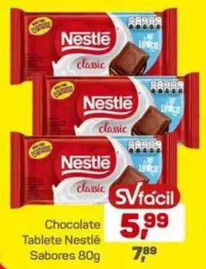 Supermercados São Vicente Chocolate Tablete Nestlé Sabores 80g oferta