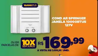 DB Supermercados COND AR SPRINGER JANELA 10000BTUS 127V oferta