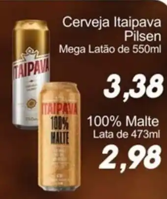 Villefort Atacadista Cerveja Itaipava Pilsen Mega Latão de 550ml oferta