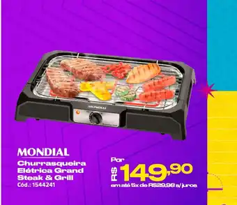 Casa e Vídeo MONDIAL Churrasqueira Elétrica Grand Steak & Grill Cód.: 1544241 oferta