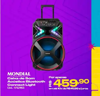 Casa e Vídeo MONDIAL Caixa de Som Acústica Bluetooth Connect Light Cód.: 1752960 oferta