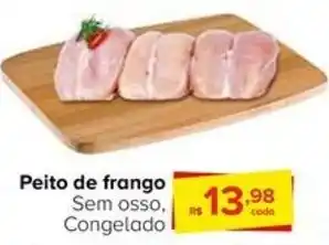 Carrefour Peito de frango Sem osso, Congelado oferta