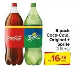 Carrefour Bipack Coca-Cola, Original + Sprite 2 litros oferta