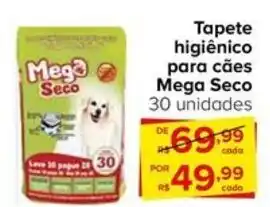 Carrefour Tapete higiênico para cães Mega Seco 30 unidades oferta