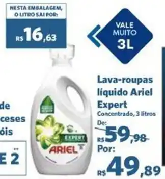Sam's Club Lava-roupas líquido Ariel Expert Concentrado, 3 litros oferta
