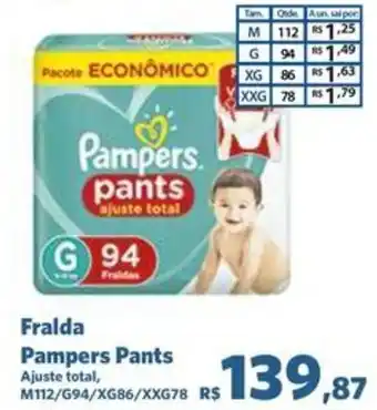 Sam's Club Fralda Pampers. pants oferta