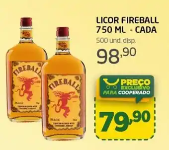 Cooper LICOR FIREBALL 750 ML - CADA 500 und. disp. oferta