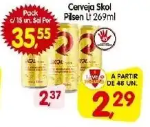 Cercadão Cerveja Skol Pilsen Lt 269ml oferta
