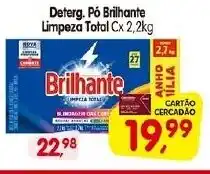 Cercadão Deterg. Pó Brilhante Limpeza Total Cx 2,2kg oferta