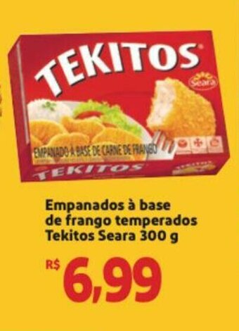 Extra Supermercado Empanados a base de frango temperados Tekitos Seara 300g oferta