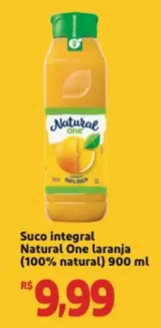 Extra Supermercado Suco Integral Natural One Laranja (100% natural) 900ml oferta