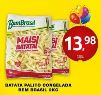 Batata Palito Congelada Bem Brasel 2kg