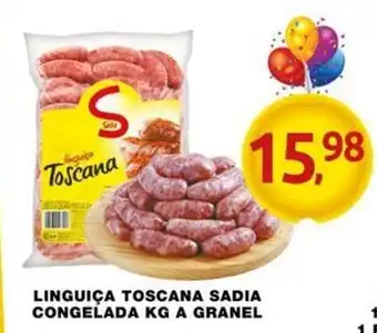 Linguica Toscana Sadia Congelada 1kg a granel