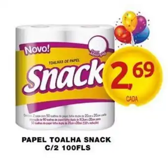Papel Toalha Snack c/2 100Fls