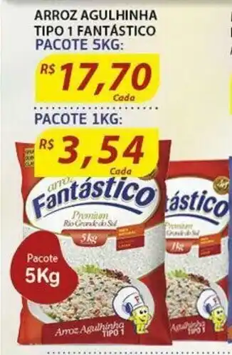 Arroz Agulhinha Tipo 1 Fantastico 5kg