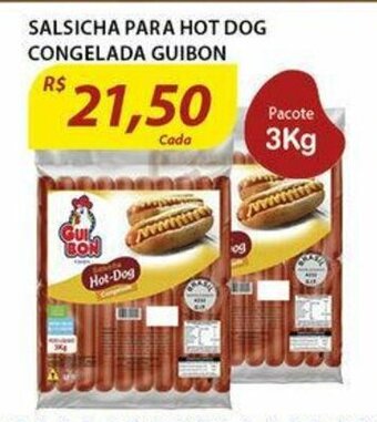 Assaí Atacadista Salsicha Para Hot Dog Congelada Guibon 3kg oferta