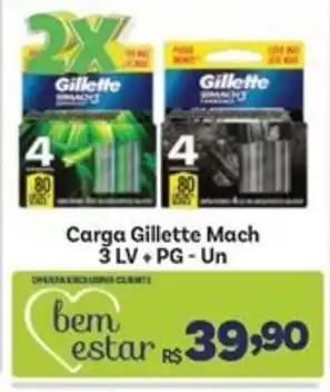 Carga Gillette Mach 3 LV+PG - Un