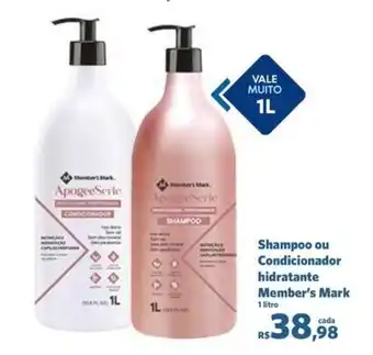 Sam's Club Shampoo ou Condicionador hidratante Member's Mark 1L oferta