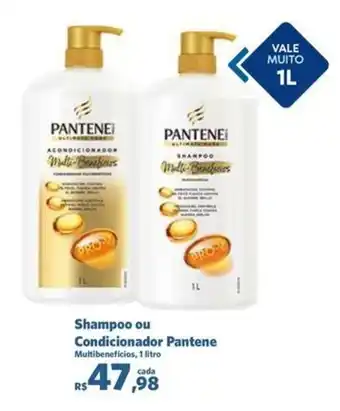 Sam's Club Shampoo ou Condicionador Pantene Multibeneficios, 1 litro oferta