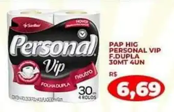 PAP HIG PERSONAL VIP F.DUPLA 30MT 4UN