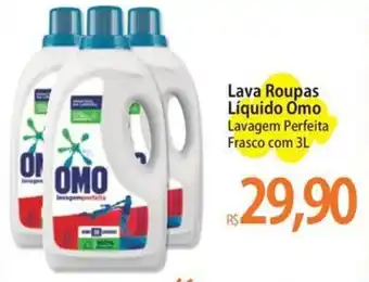 Atacadão Lava Roupas Líquido Omo Lavagem Perfeita Frasco com 3L oferta