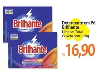 Atacadão Detergente em Pó Brilhante Limpeza Total Caixeta com 1,6kg oferta