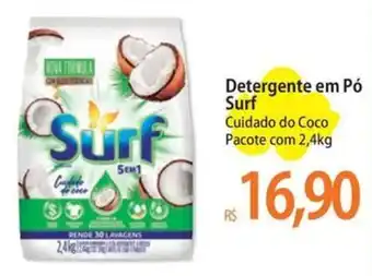 Atacadão Detergente em Pó Surf Cuidado do Coco Pacote com 2,4kg oferta