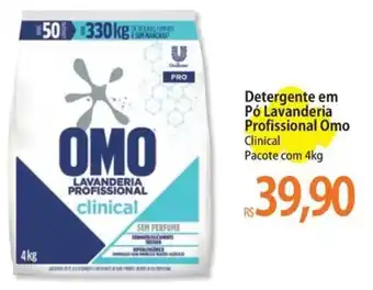 Atacadão Detergente em Pó Lavanderia Profissional Omo Clinical Pacote com 4kg oferta