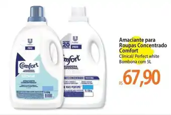 Atacadão Amaciante para Roupas Concentrado Comfort Clinical/ Perfect white Bombona com 5L oferta