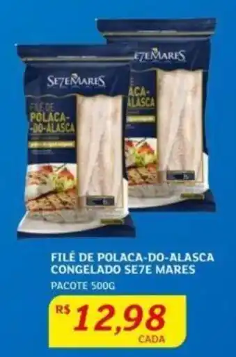 Assaí Atacadista FILÉ DE POLACA-DO-ALASCA CONGELADO SE7E MARES PACOTE 500G oferta