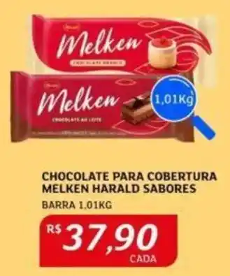 Assaí Atacadista CHOCOLATE PARA COBERTURA MELKEN HARALD SABORES BARRA 1,01KG oferta