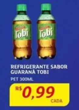REFRIGERANTE SABOR GUARANÁ TOBI PET 300ML