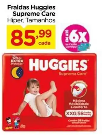 Carrefour Fraldas Huggies Supreme Care Hiper, Tamanhos oferta