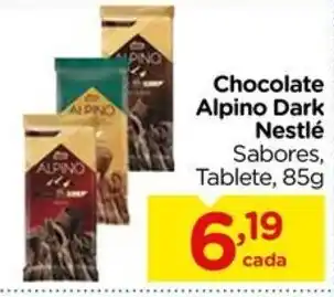 Carrefour Chocolate Alpino Dark Nestlé Sabores, Tablete, 85g oferta